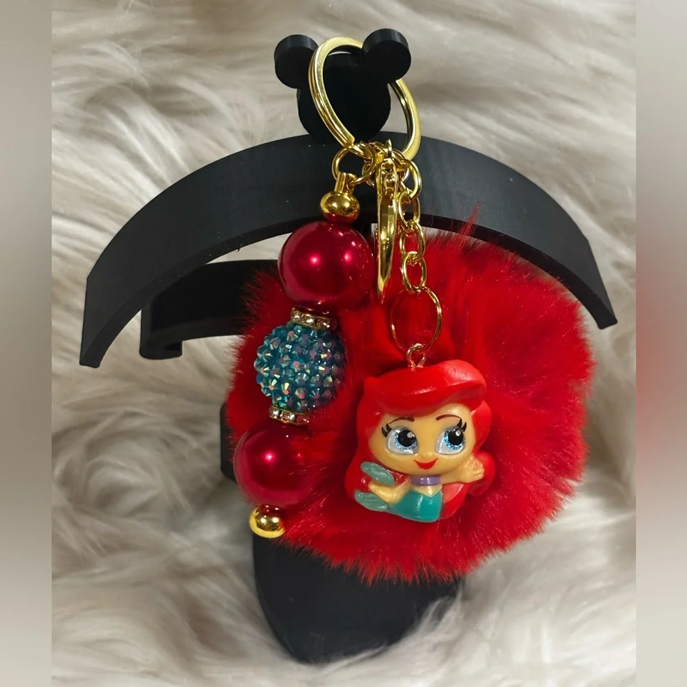 Disney Little Mermaid Ariel Doorables Keychain/ Bag Charm Handmade